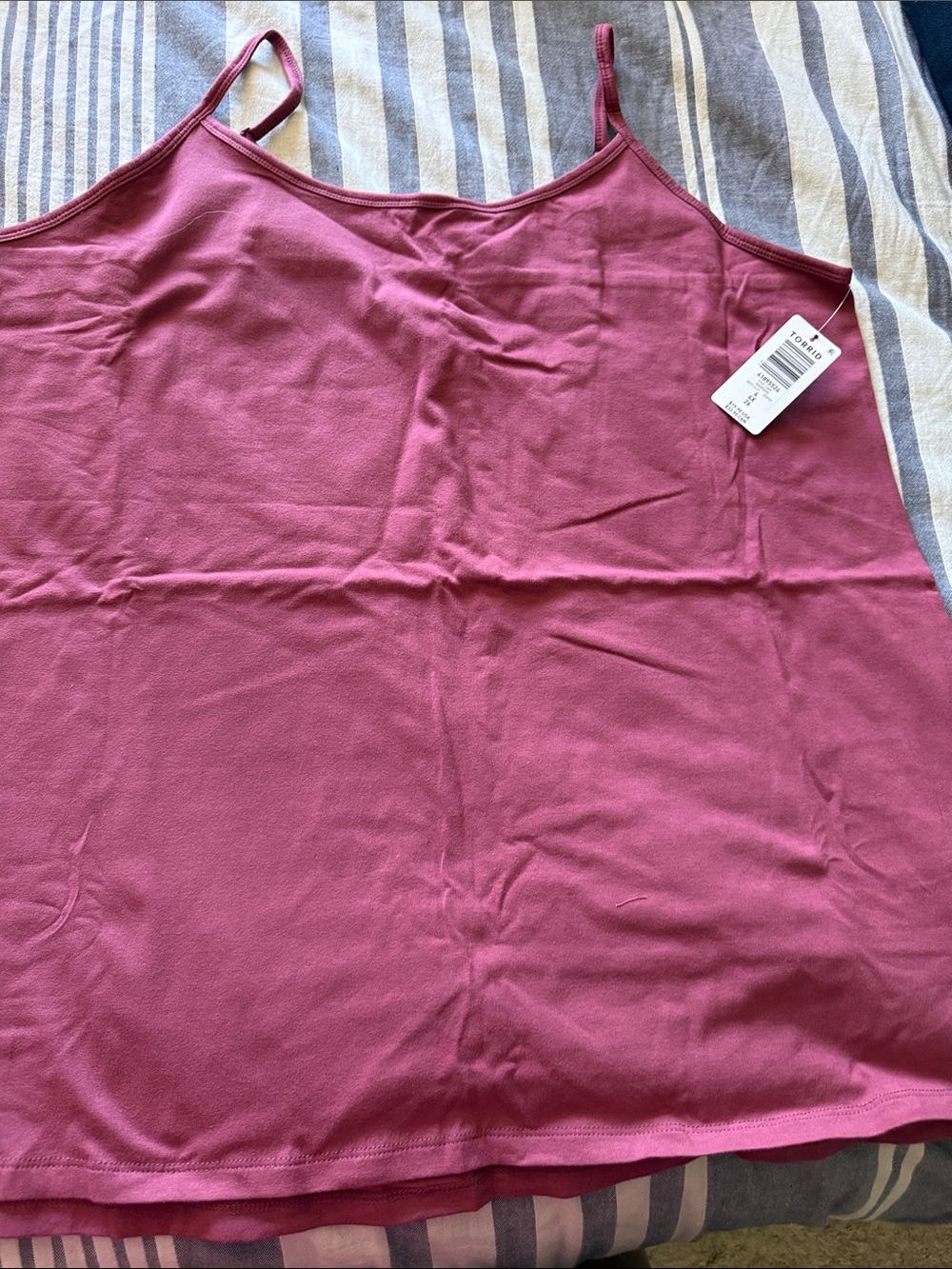 Basic Spaghetti Strap Cami Tank Top - Maroon